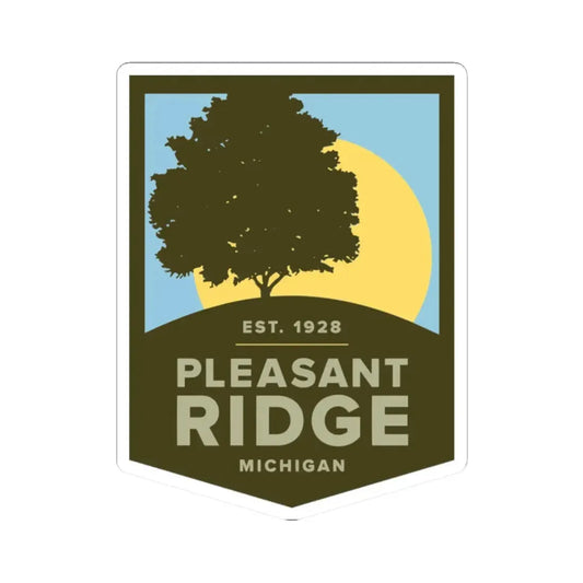 Seal of Pleasant Ridge Michigan (United States) STICKER Vinyl Kiss-Cut Decal 2 Inch White - The Sticker Space