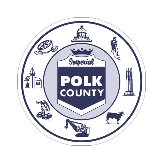 Seal of Polk County, Florida USA STICKER Vinyl Die-Cut Decal-2 Inch-The Sticker Space