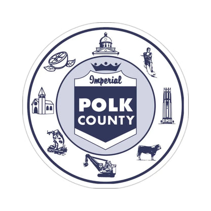 Seal of Polk County, Florida USA STICKER Vinyl Die-Cut Decal 2 Inch - The Sticker Space