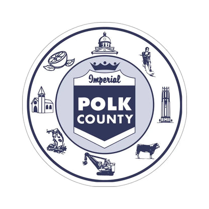 Seal of Polk County, Florida USA STICKER Vinyl Die-Cut Decal 4 Inch - The Sticker Space