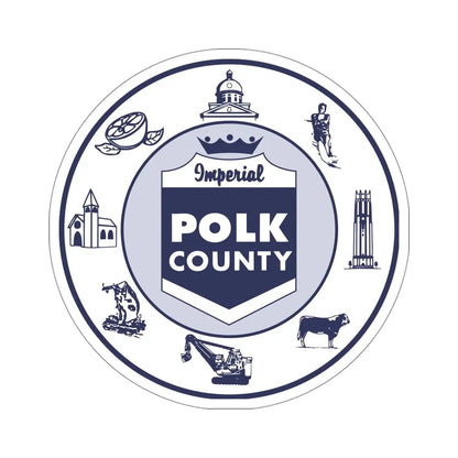 Seal of Polk County, Florida USA STICKER Vinyl Die-Cut Decal 5 Inch - The Sticker Space