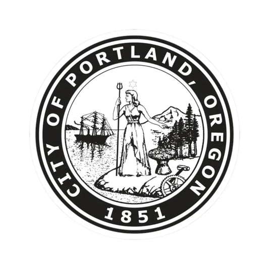 Seal of Portland Oregon (United States) STICKER Vinyl Kiss-Cut Decal 2 Inch White - The Sticker Space