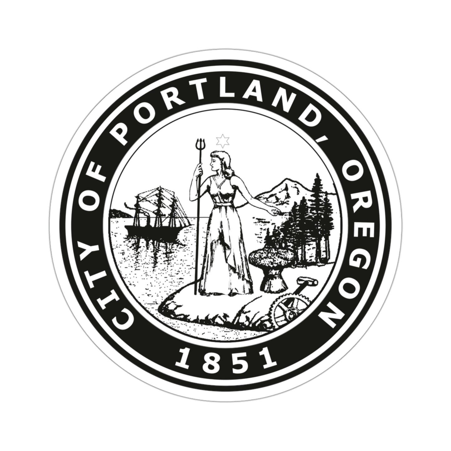 Seal of Portland Oregon USA STICKER Vinyl Die-Cut Decal-3 Inch-The Sticker Space