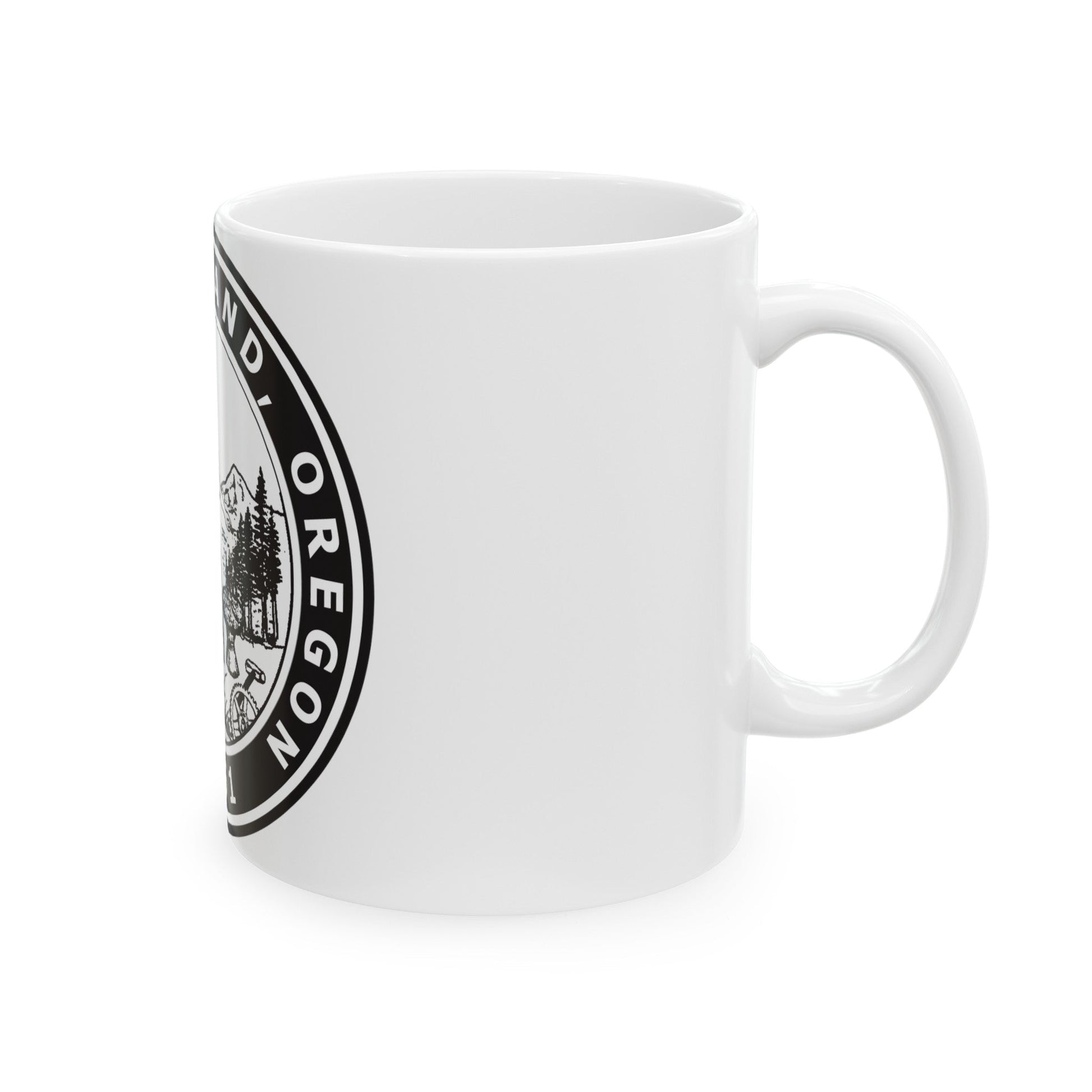 Seal of Portland Oregon - White Coffee Mug-The Sticker Space