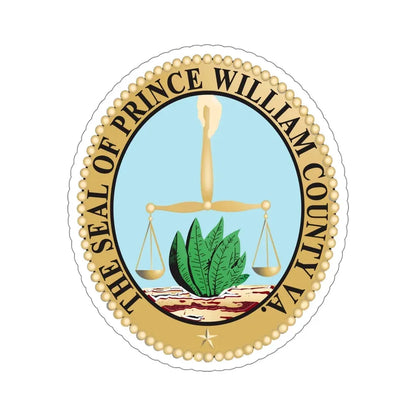 Seal of Prince William County, Virginia USA STICKER Vinyl Die-Cut Decal 6 Inch - The Sticker Space