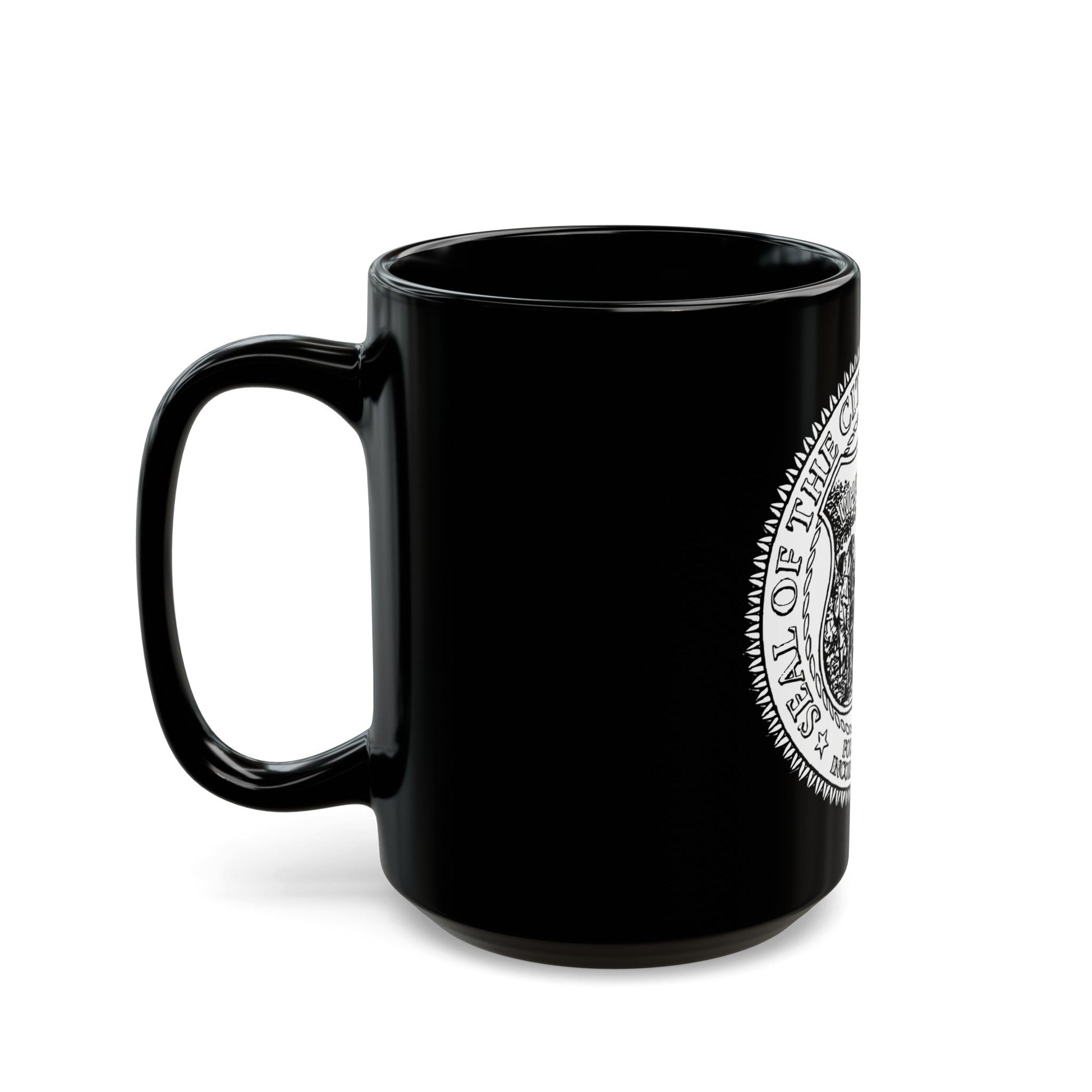 Seal of Providence Rhode Island - Black Coffee Mug-The Sticker Space