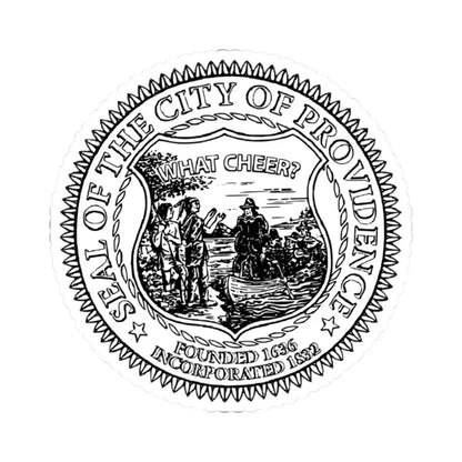 Seal of Providence Rhode Island - STICKER Vinyl Kiss-Cut Decal 2 Inch White - The Sticker Space