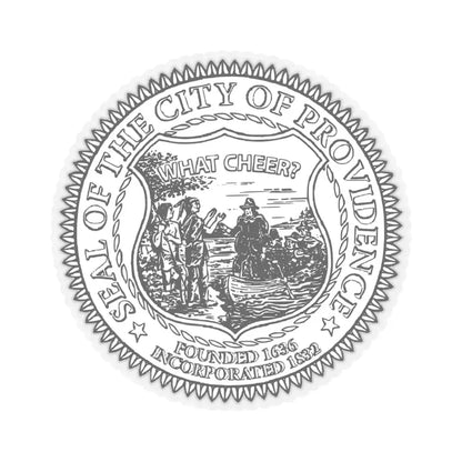 Seal of Providence Rhode Island (United States) STICKER Vinyl Kiss-Cut Decal 4 Inch Transparent - The Sticker Space