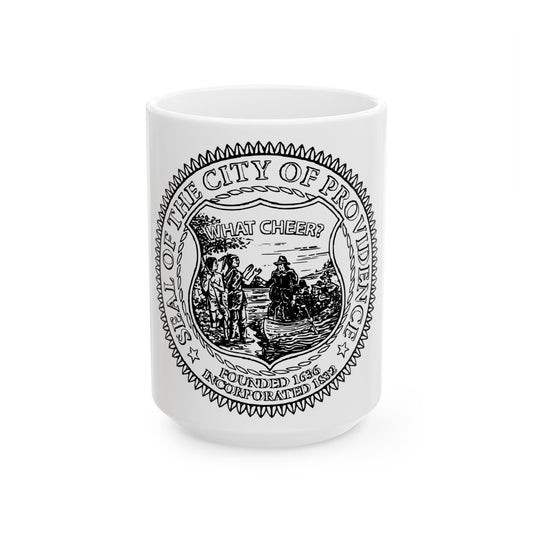 Seal of Providence Rhode Island - White Coffee Mug-15oz-The Sticker Space