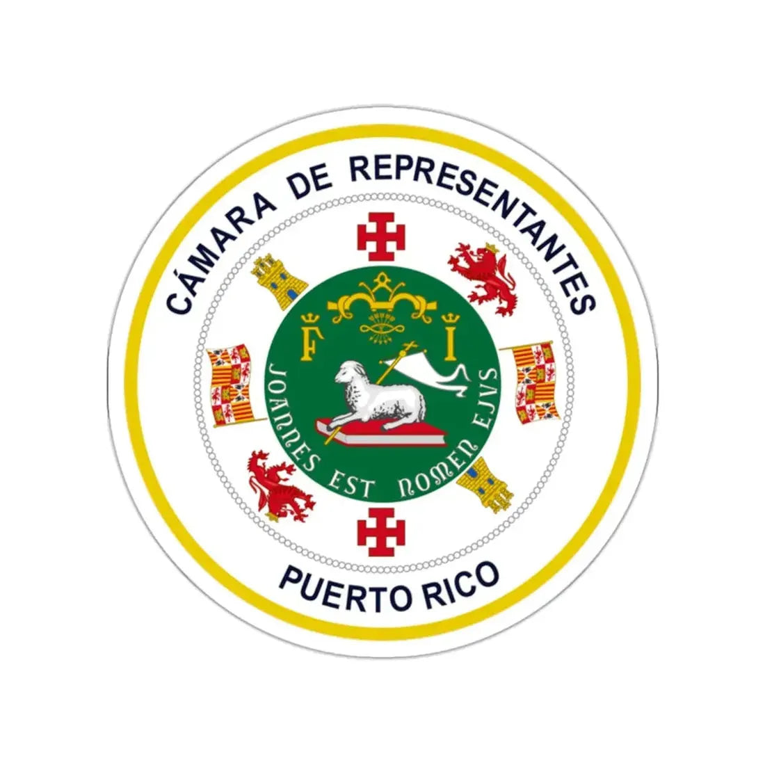 Seal of Puerto Rico House of Representatives STICKER Vinyl Die-Cut Decal 2 Inch - The Sticker Space