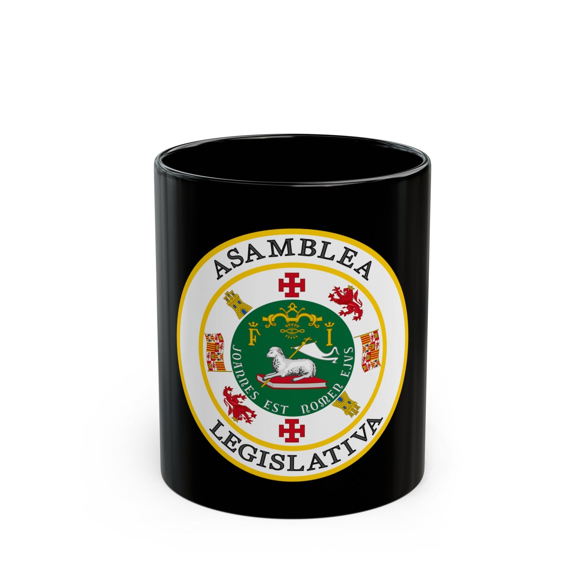 Seal of Puerto Rico Legislature - Black Coffee Mug-The Sticker Space