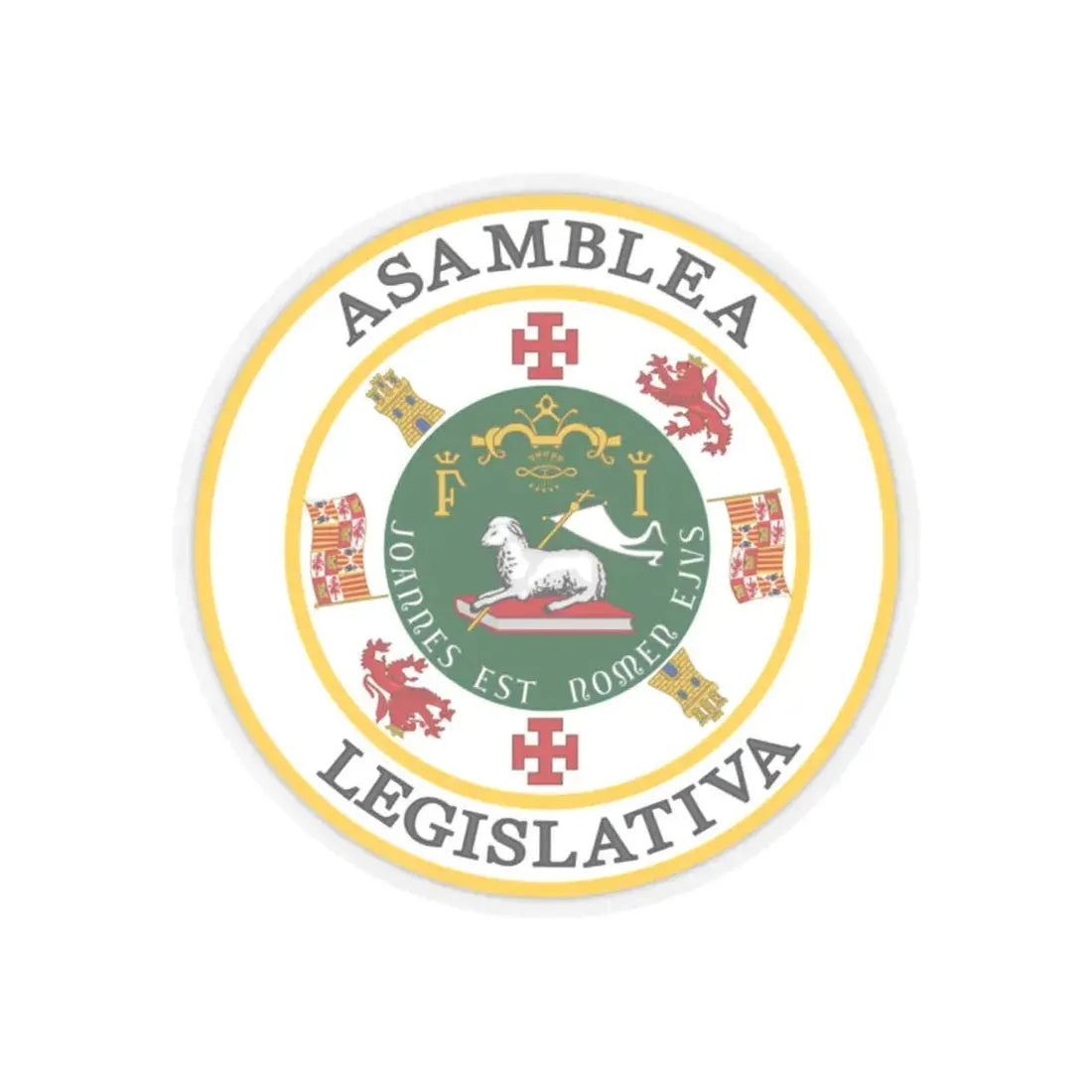 Seal of Puerto Rico Legislature - STICKER Vinyl Kiss-Cut Decal 2 Inch Transparent - The Sticker Space