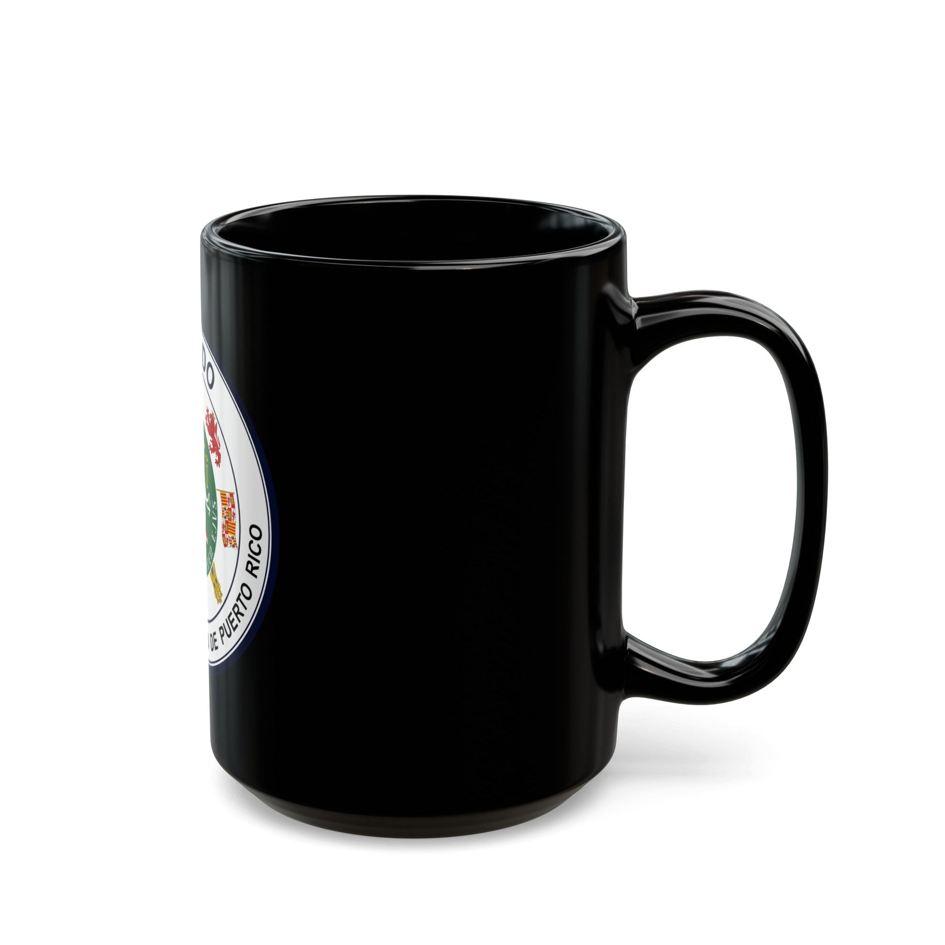 Seal of Puerto Rico Senate - Black Coffee Mug-The Sticker Space