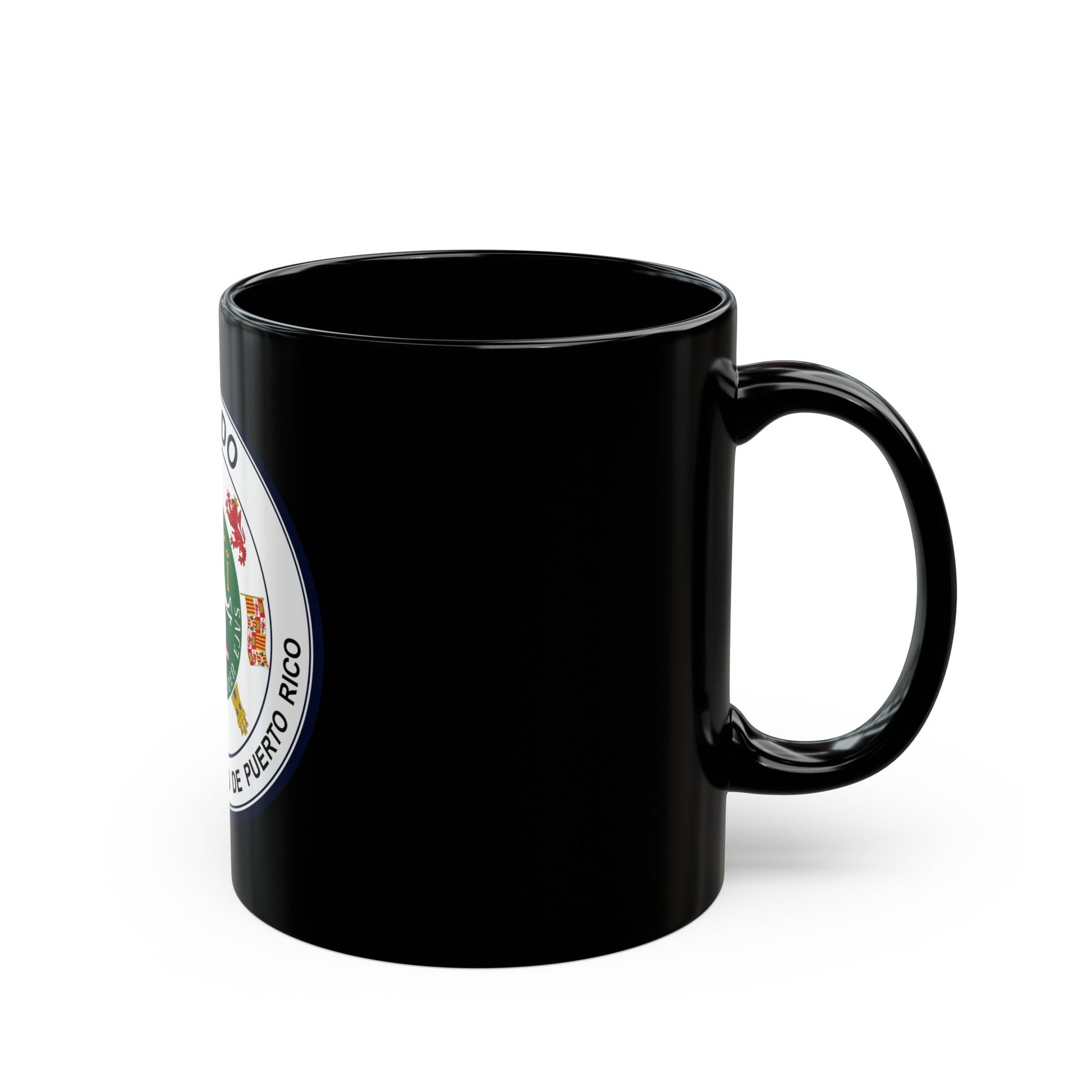 Seal of Puerto Rico Senate - Black Coffee Mug-The Sticker Space