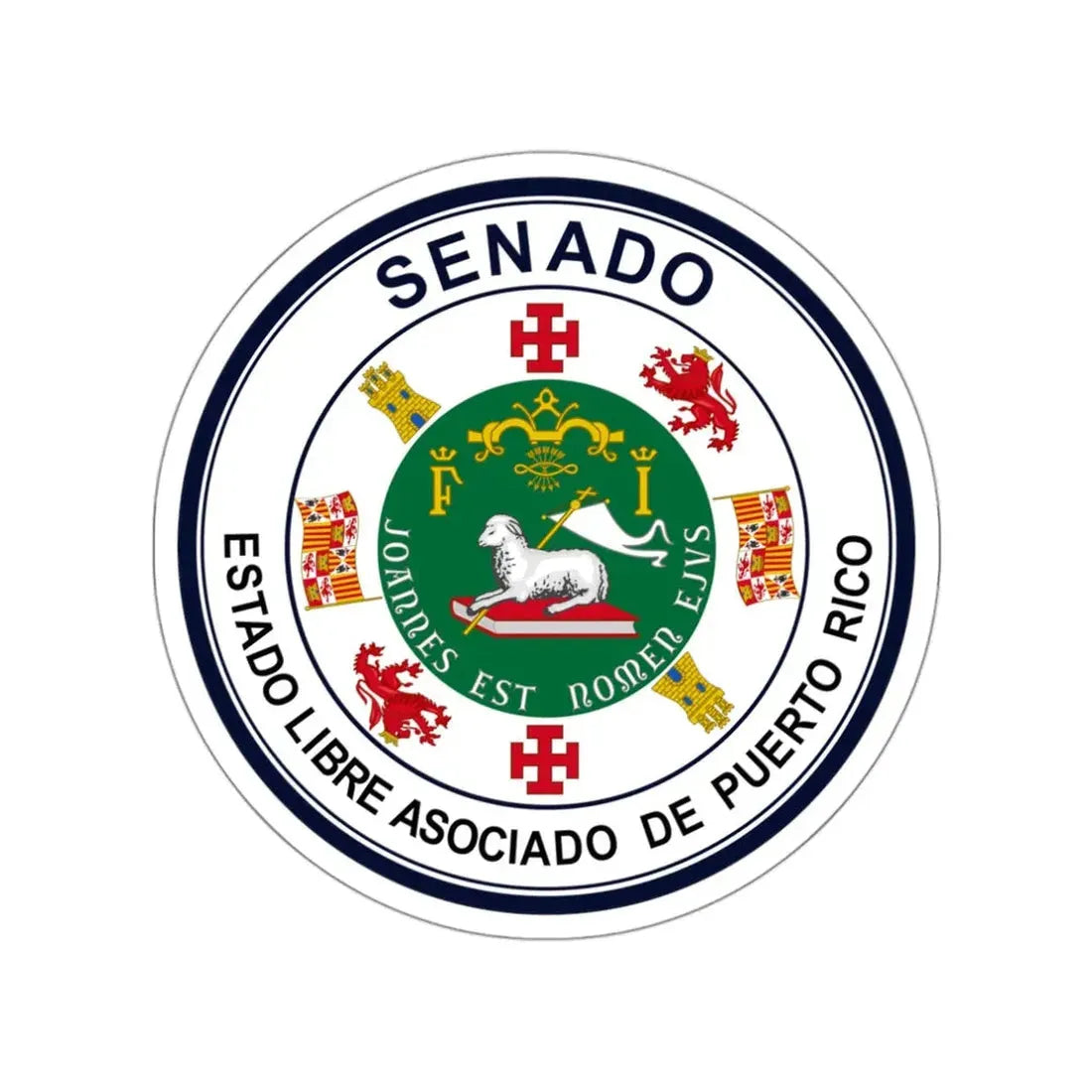 Seal of Puerto Rico Senate STICKER Vinyl Die-Cut Decal 3 Inch - The Sticker Space