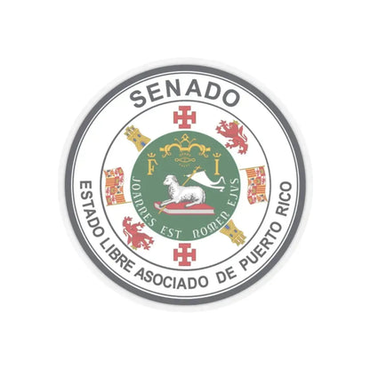 Seal of Puerto Rico Senate - STICKER Vinyl Kiss-Cut Decal 2 Inch Transparent - The Sticker Space