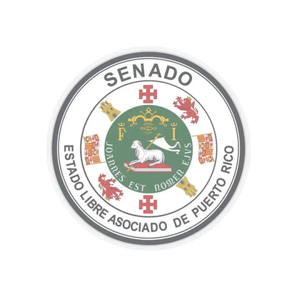 Seal of Puerto Rico Senate - STICKER Vinyl Kiss-Cut Decal 3 Inch Transparent - The Sticker Space