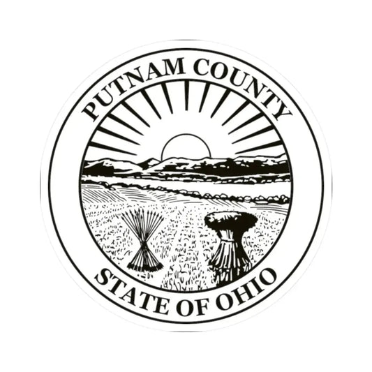 Seal of Putnam County Ohio (United States) STICKER Vinyl Kiss-Cut Decal 2 Inch White - The Sticker Space