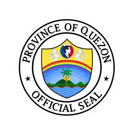 Seal of Quezon Province (Philippines) STICKER Vinyl Kiss-Cut Decal 2 Inch White - The Sticker Space