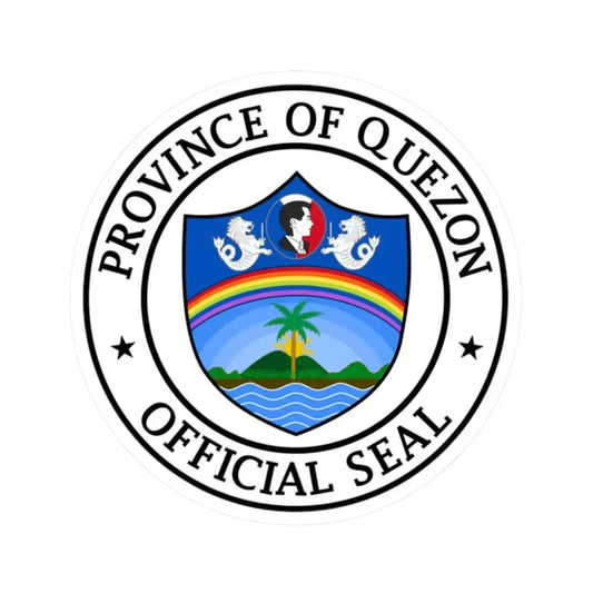 Seal of Quezon Province until 2022 (Philippines) STICKER Vinyl Kiss-Cut Decal 2 Inch White - The Sticker Space