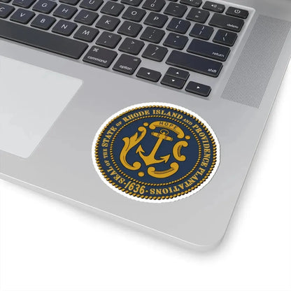 Seal of Rhode Island pre 2022 (United States) STICKER Vinyl Kiss-Cut Decal - The Sticker Space