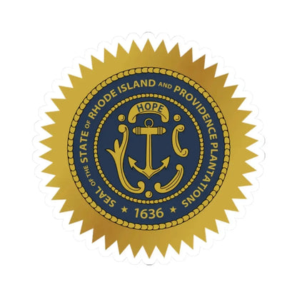 Seal of Rhode Island starburst (United States) STICKER Vinyl Kiss-Cut Decal 2 Inch White - The Sticker Space