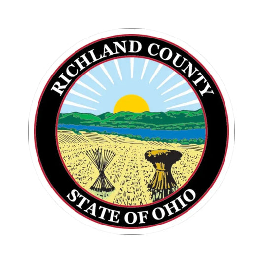 Seal of Richland County Ohio (United States) STICKER Vinyl Kiss-Cut Decal 2 Inch White - The Sticker Space