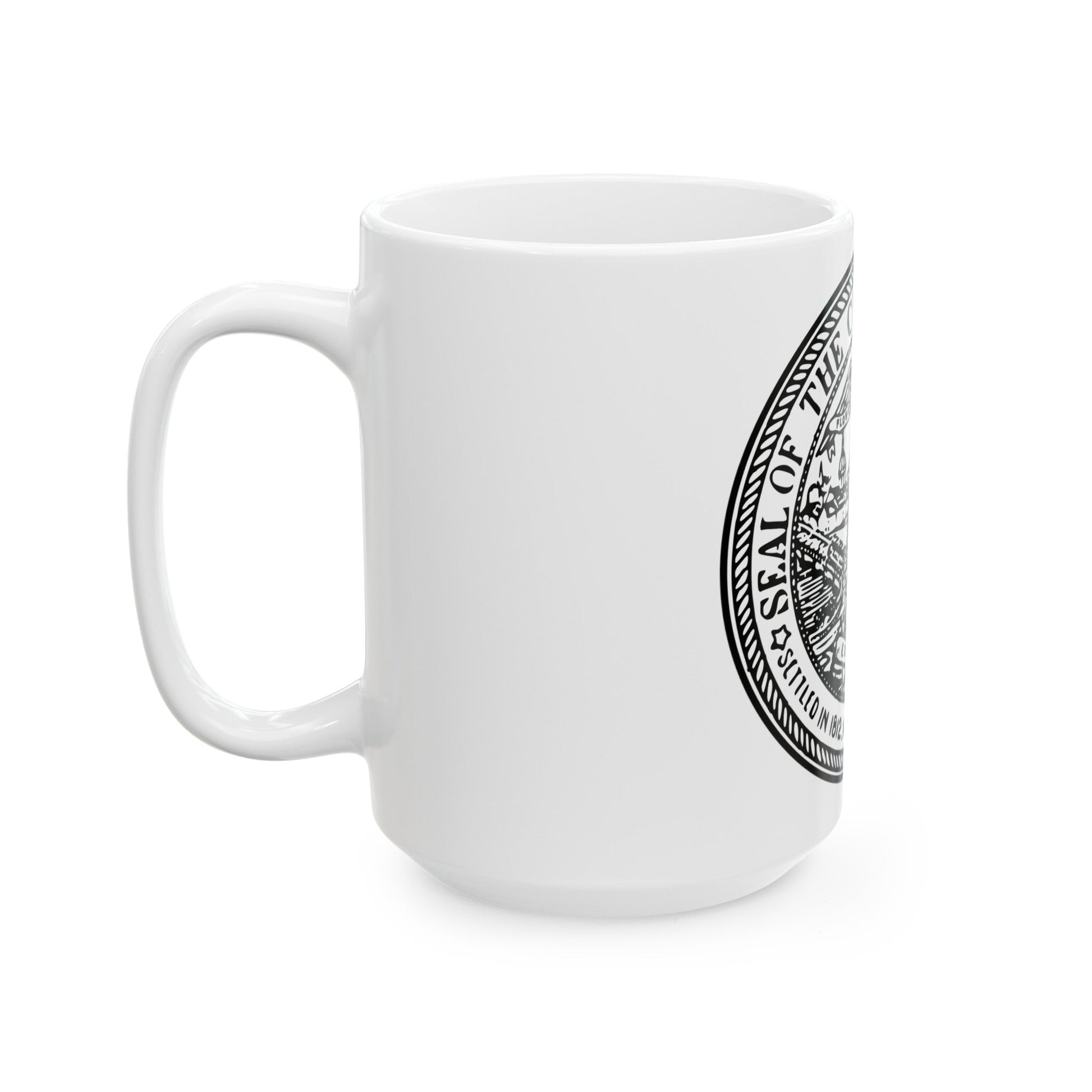 Seal of Rochester New York - White Coffee Mug-The Sticker Space