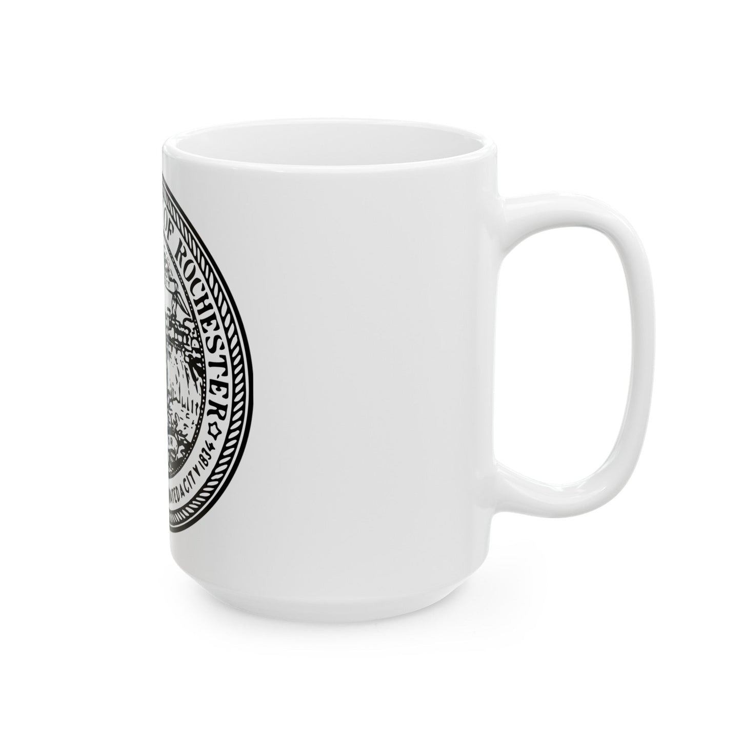 Seal of Rochester New York - White Coffee Mug-The Sticker Space