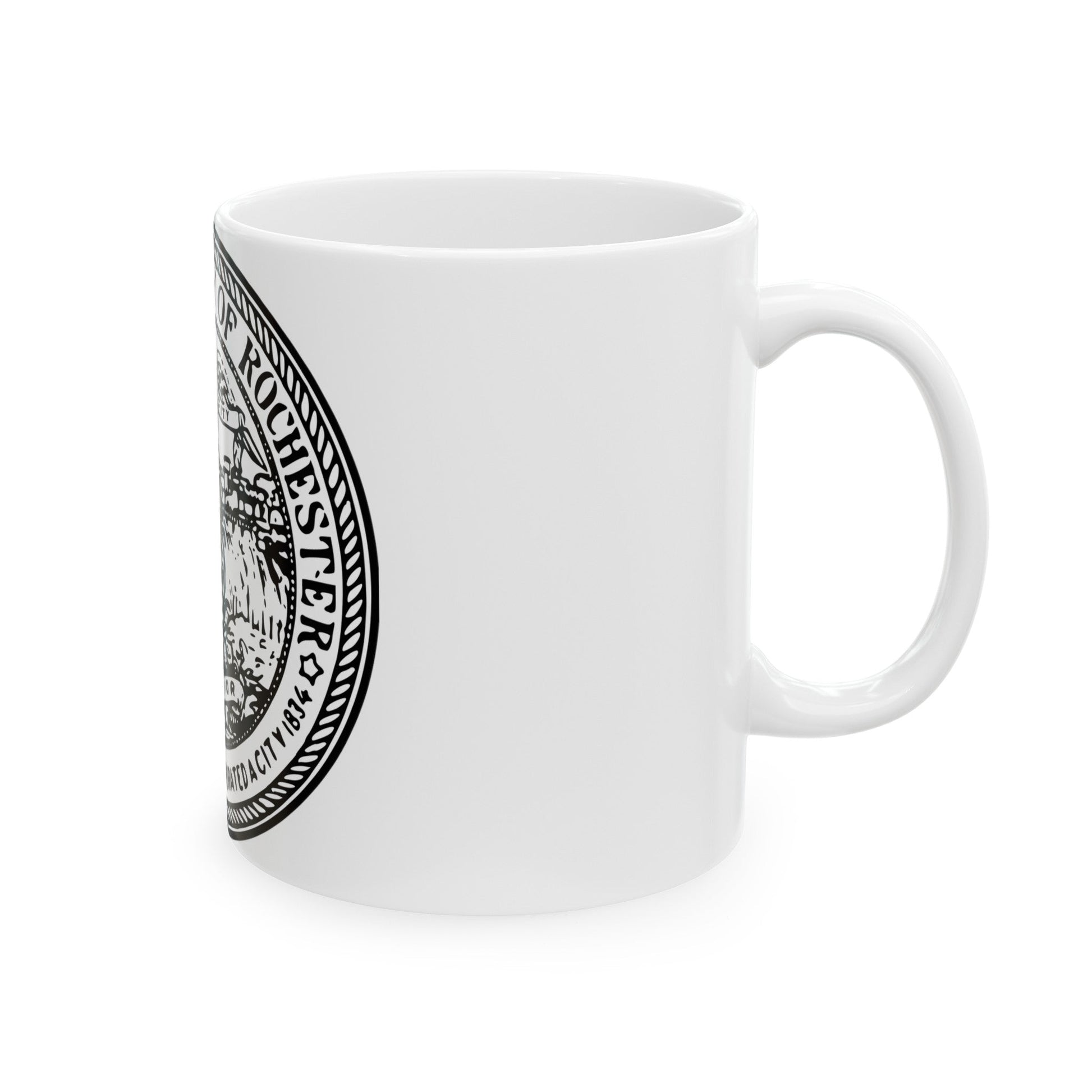 Seal of Rochester New York - White Coffee Mug-The Sticker Space