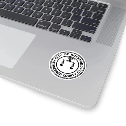 Seal of Rockford Illinois - STICKER Vinyl Kiss-Cut Decal - The Sticker Space