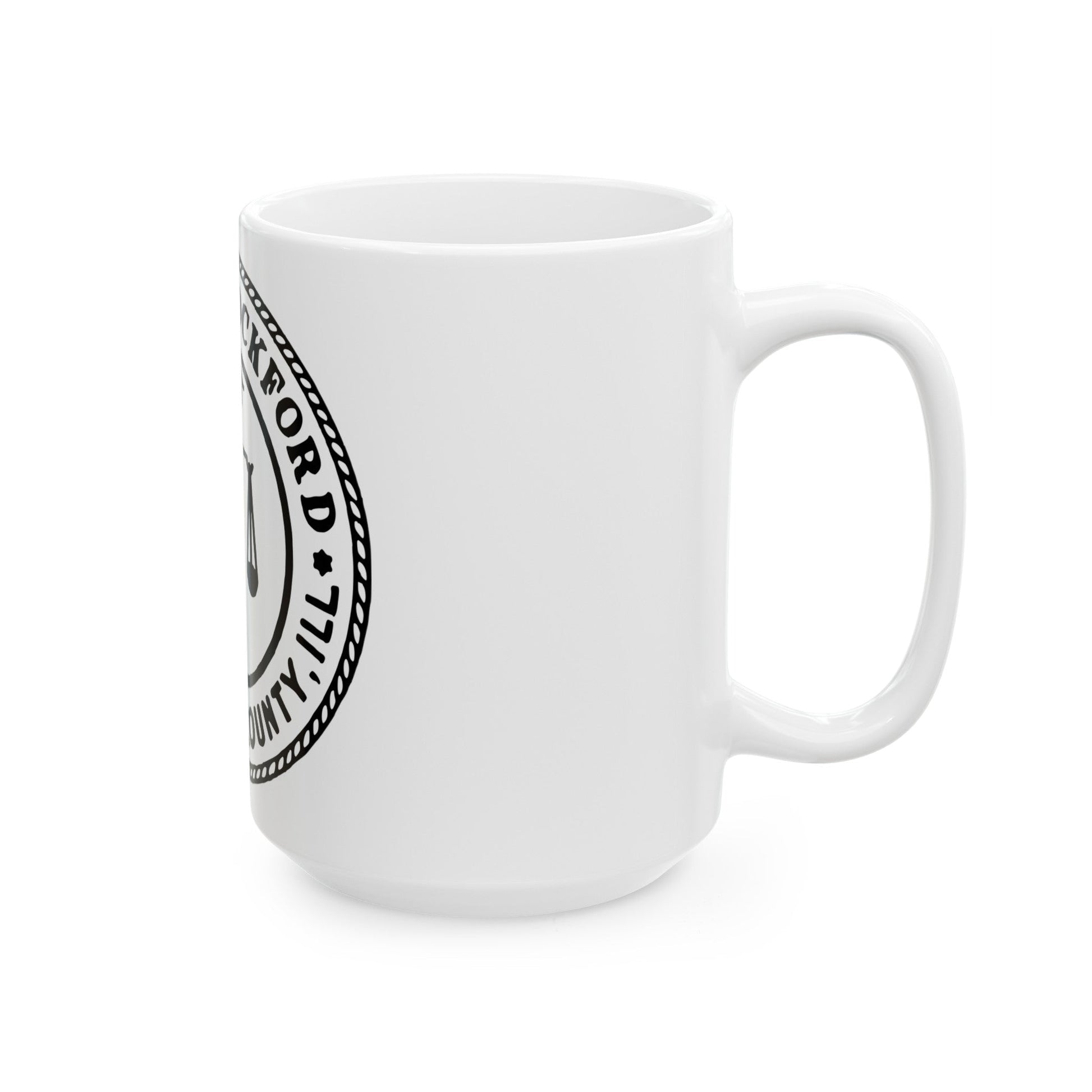 Seal of Rockford Illinois - White Coffee Mug-The Sticker Space