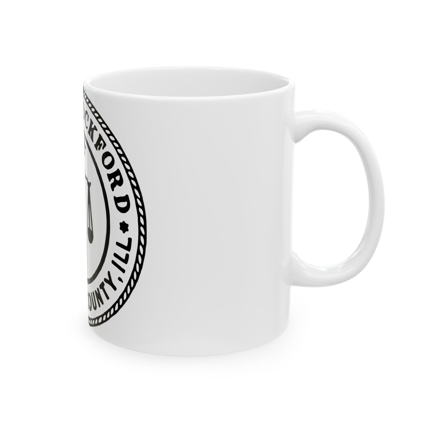 Seal of Rockford Illinois - White Coffee Mug-The Sticker Space