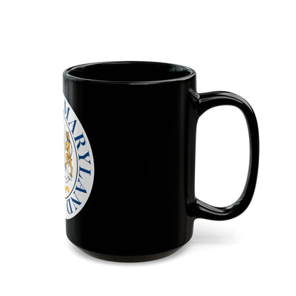 Seal of Rockville Maryland - Black Coffee Mug-The Sticker Space