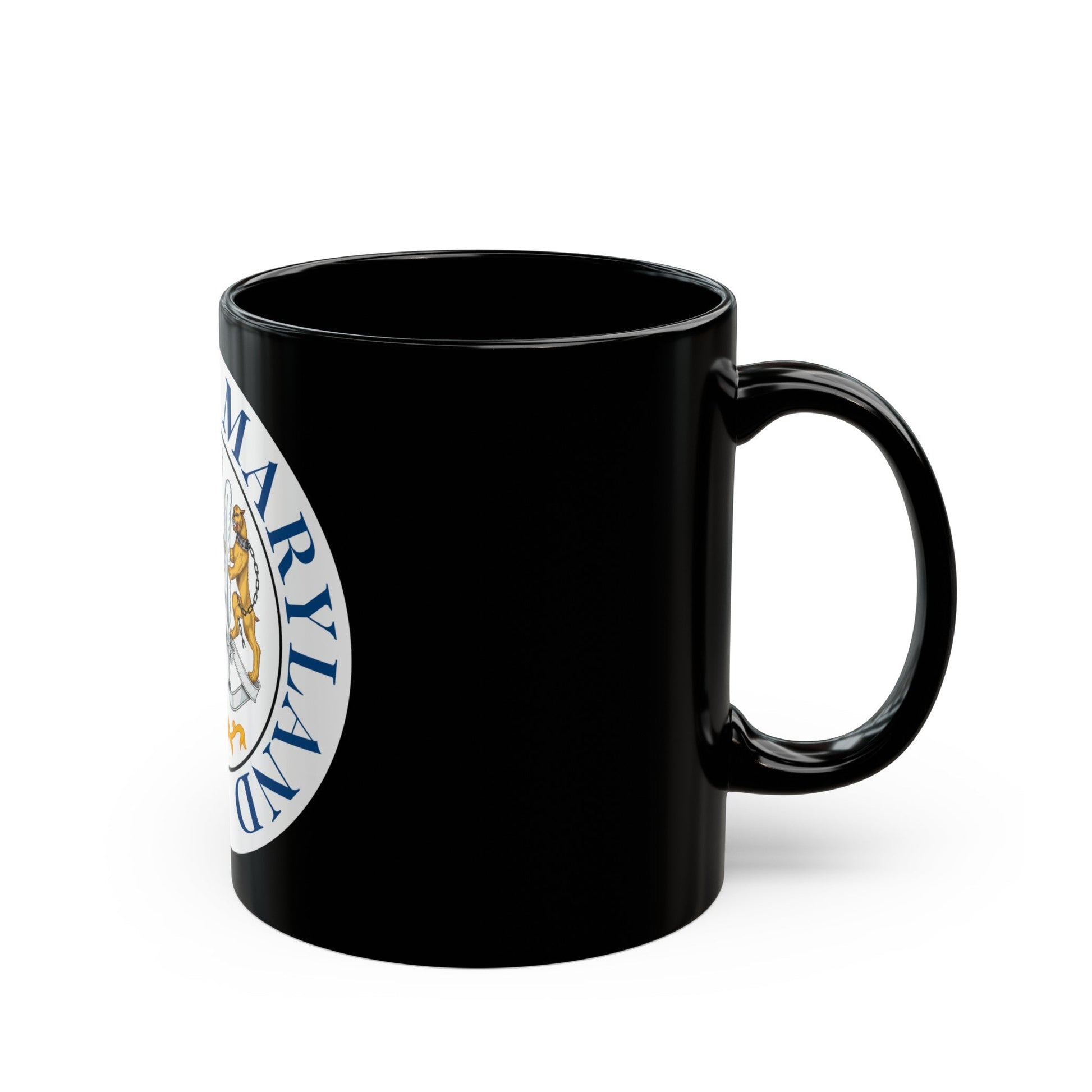 Seal of Rockville Maryland - Black Coffee Mug-The Sticker Space