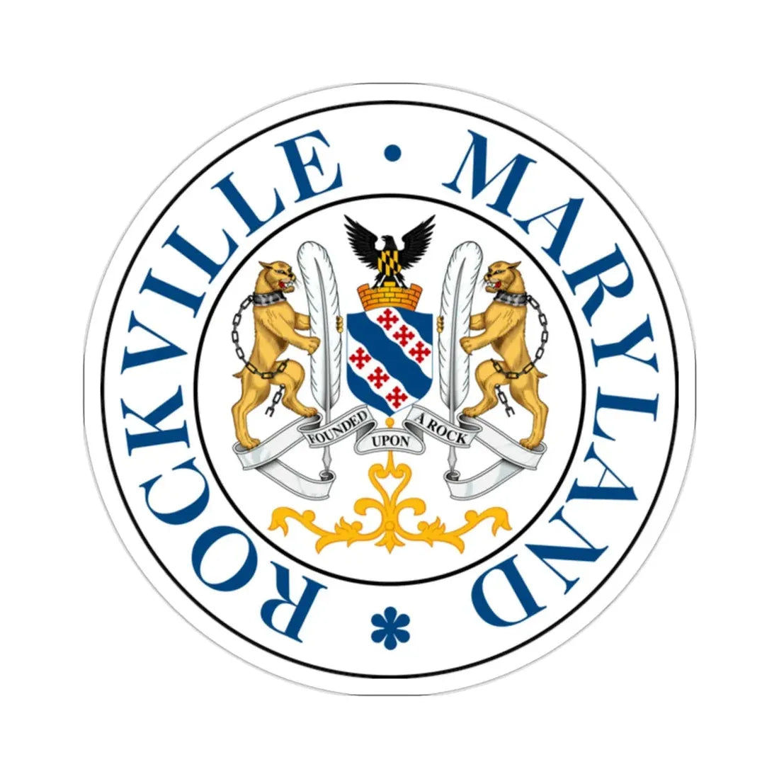 Seal of Rockville Maryland USA STICKER Vinyl Die-Cut Decal 2 Inch - The Sticker Space