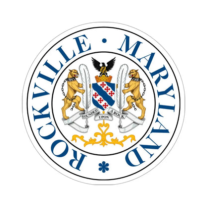 Seal of Rockville Maryland USA STICKER Vinyl Die-Cut Decal 3 Inch - The Sticker Space