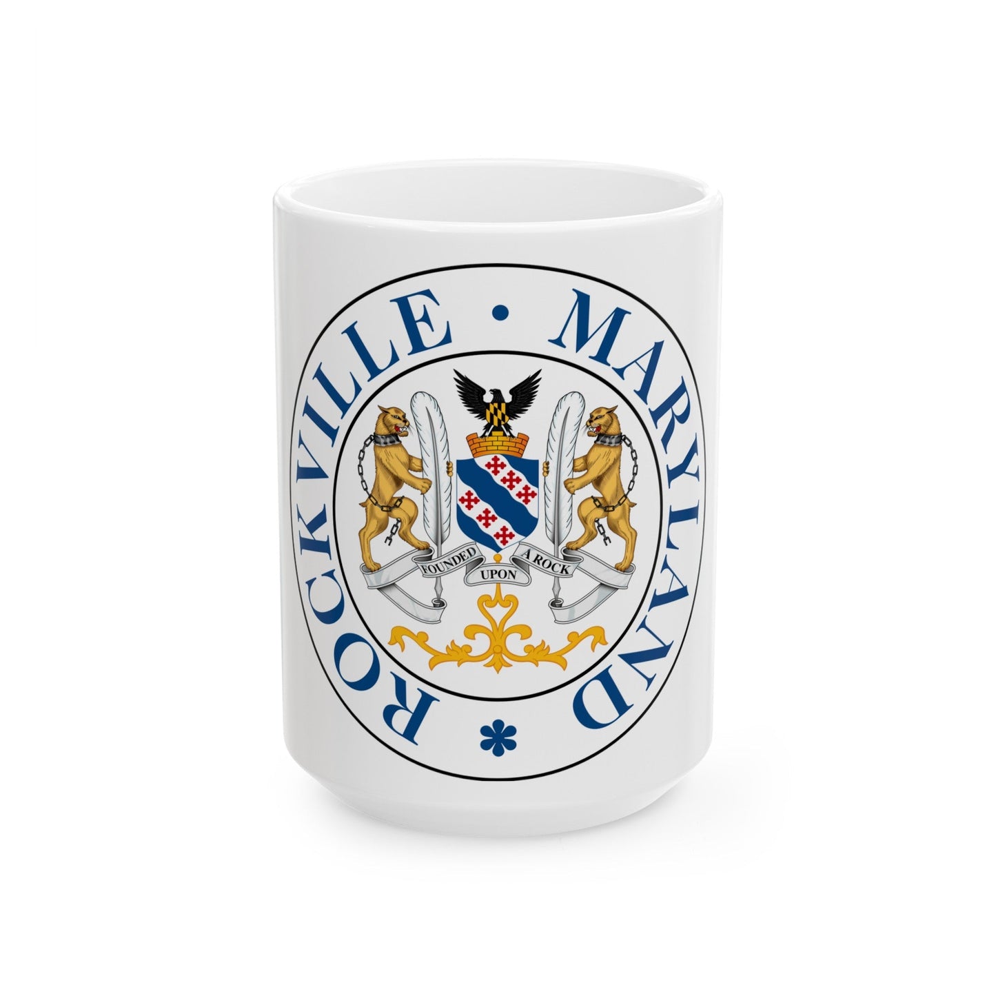 Seal of Rockville Maryland - White Coffee Mug-15oz-The Sticker Space