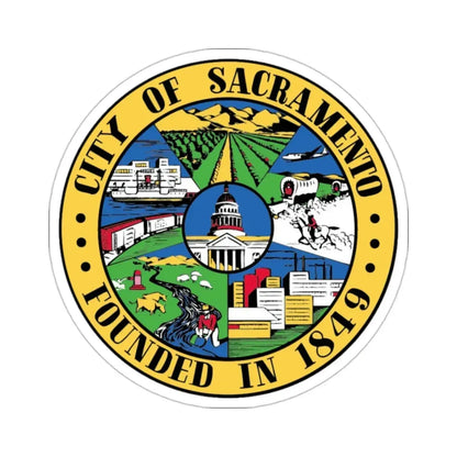 Seal of Sacramento California USA STICKER Vinyl Die-Cut Decal 2 Inch - The Sticker Space