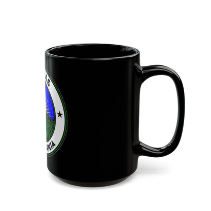 Seal of Salinas California - Black Coffee Mug-The Sticker Space