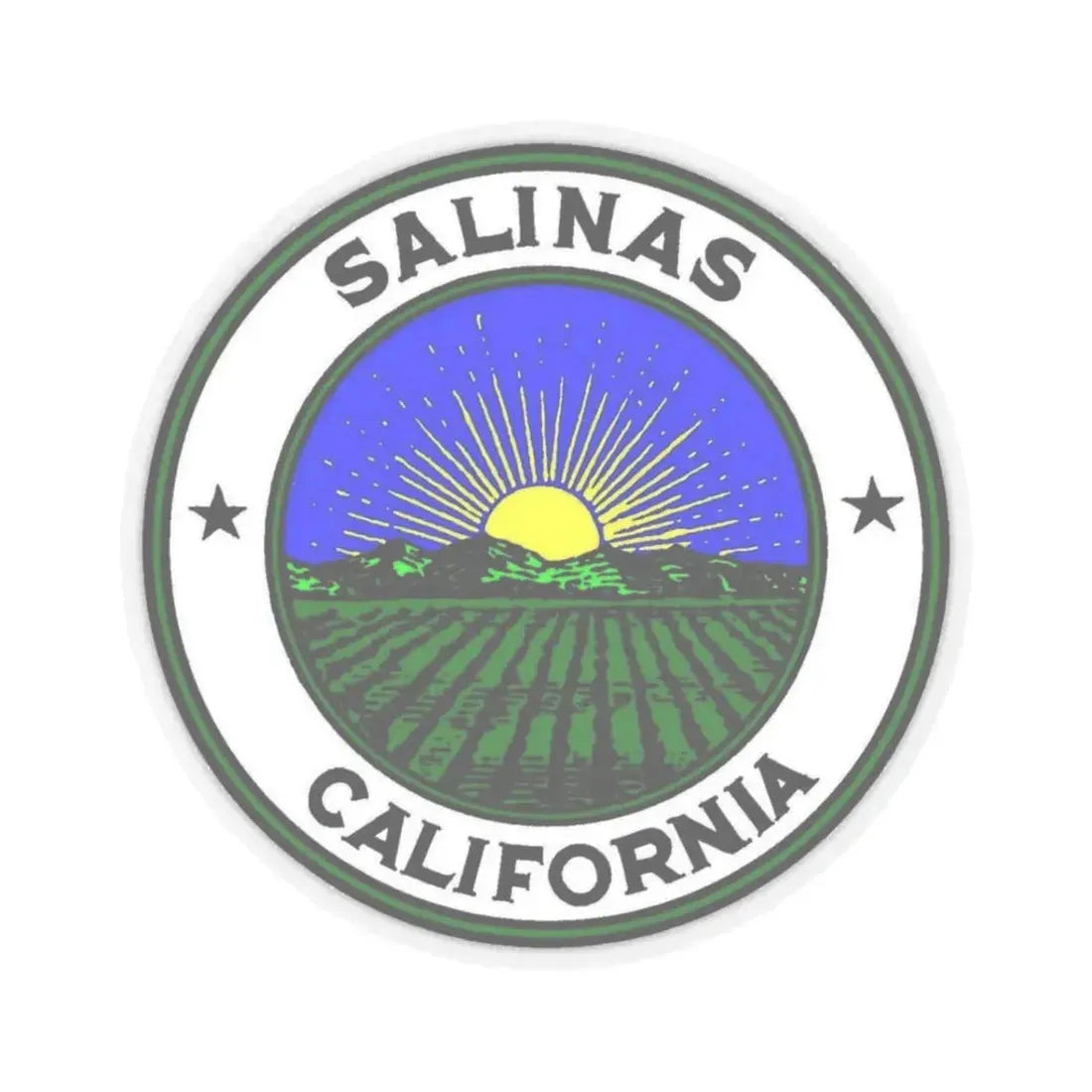 Seal of Salinas California - STICKER Vinyl Kiss-Cut Decal 3 Inch Transparent - The Sticker Space