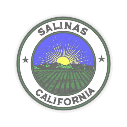 Seal of Salinas California - STICKER Vinyl Kiss-Cut Decal 3 Inch Transparent - The Sticker Space