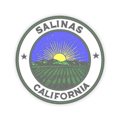 Seal of Salinas California - STICKER Vinyl Kiss-Cut Decal 4 Inch Transparent - The Sticker Space