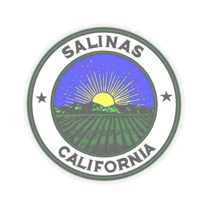 Seal of Salinas California - STICKER Vinyl Kiss-Cut Decal 6 Inch Transparent - The Sticker Space