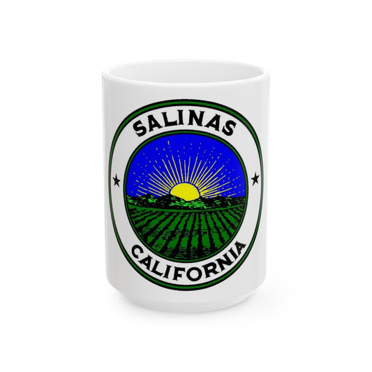 Seal of Salinas California - White Coffee Mug-15oz-The Sticker Space