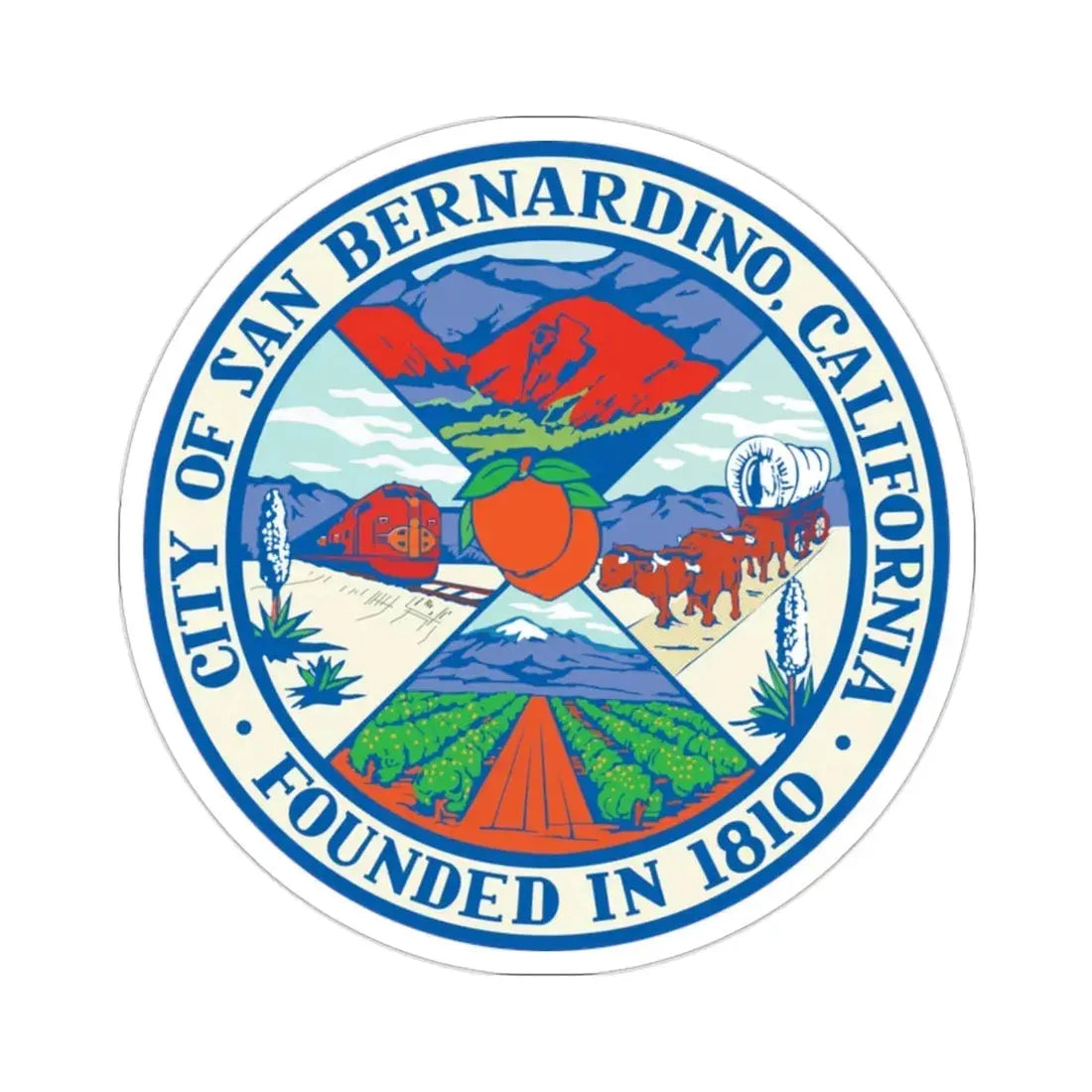 Seal of San Bernardino California USA STICKER Vinyl Die-Cut Decal 2 Inch - The Sticker Space