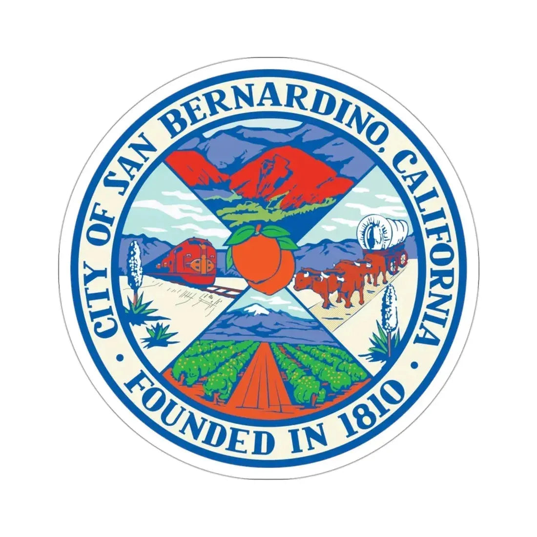 Seal of San Bernardino California USA STICKER Vinyl Die-Cut Decal 3 Inch - The Sticker Space