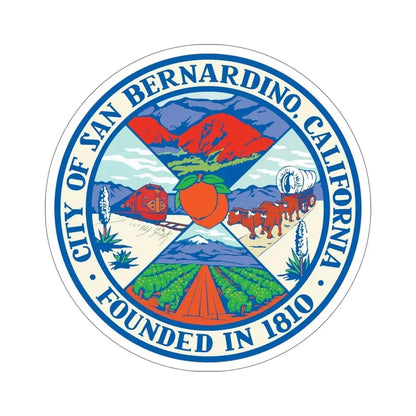 Seal of San Bernardino California USA STICKER Vinyl Die-Cut Decal 5 Inch - The Sticker Space