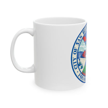 Seal of San Bernardino California - White Coffee Mug-The Sticker Space