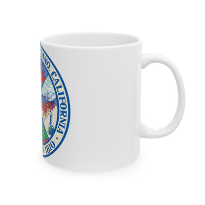 Seal of San Bernardino California - White Coffee Mug-The Sticker Space